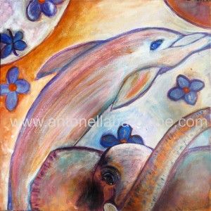 elephant and dolphin